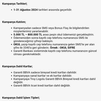 Garanti BBVA Ücretsiz Taksitlendirme Mağduriyeti
