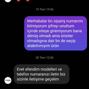 Butik Ponçik Alışverişimin Gelmemesi İlgilenilmemesi