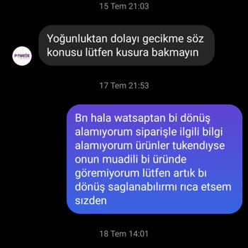 Butik Ponçik Alışverişimin Gelmemesi İlgilenilmemesi