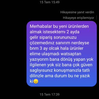 Butik Ponçik Alışverişimin Gelmemesi İlgilenilmemesi