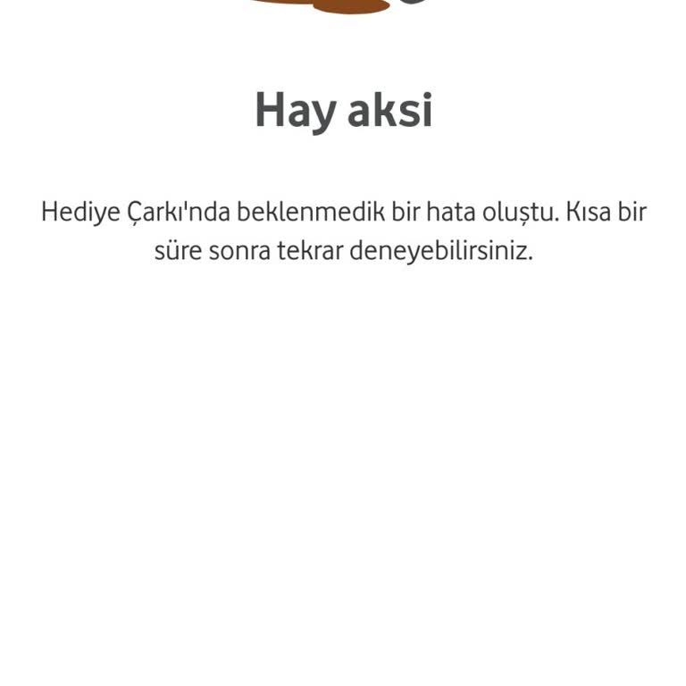 Vodafone Hediye Çarkı Sürekli Hata Veriyor