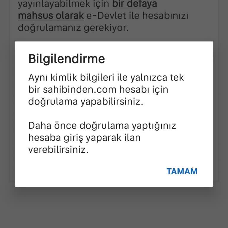 Sahibinden.com Kimlik Doğrulama Problemi