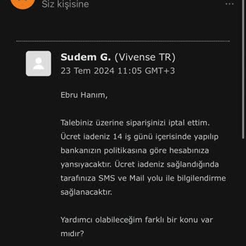 Vivense Para İadesi Yapmıyor