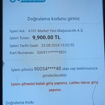 A101 Alışverişinde Güvenlik Sorunu Yaşadık