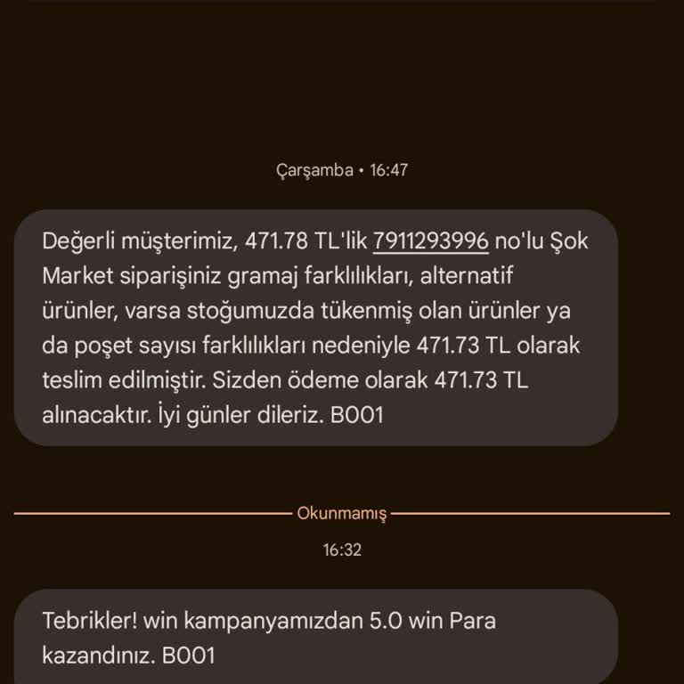 Şok Market Siparişinde Eksik Ürün Ve Yanıltıcı Bilgi