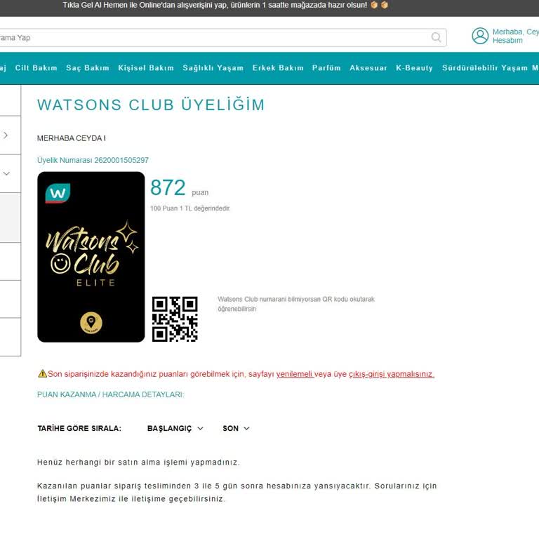 Watsons Puan Yüklenmemesi Hakkında