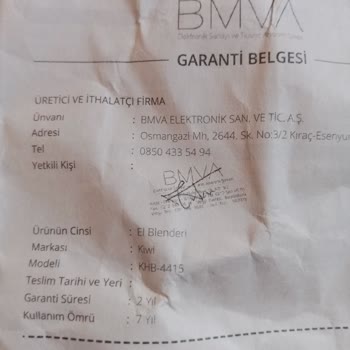 A101 Garanti Süresi 2 Yıl Olmasına Rağmen Ürünü Almayı Kabul Etmedi.