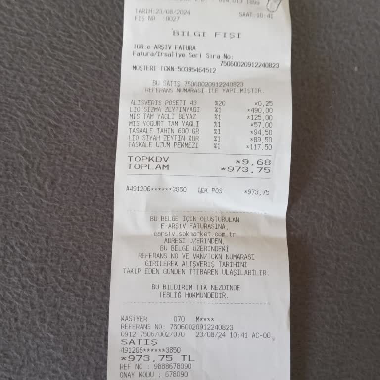 Şok Market E Arşiv Fatura Zulmü