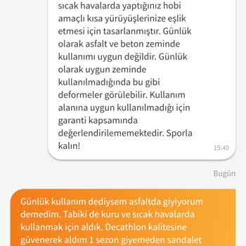 Trendyol Decathlon Erkek Sandalet Tabanında Kırılmalar Oluştu.