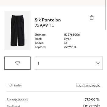 H&M Fiyat Bilgisindeki Tutarsızlık