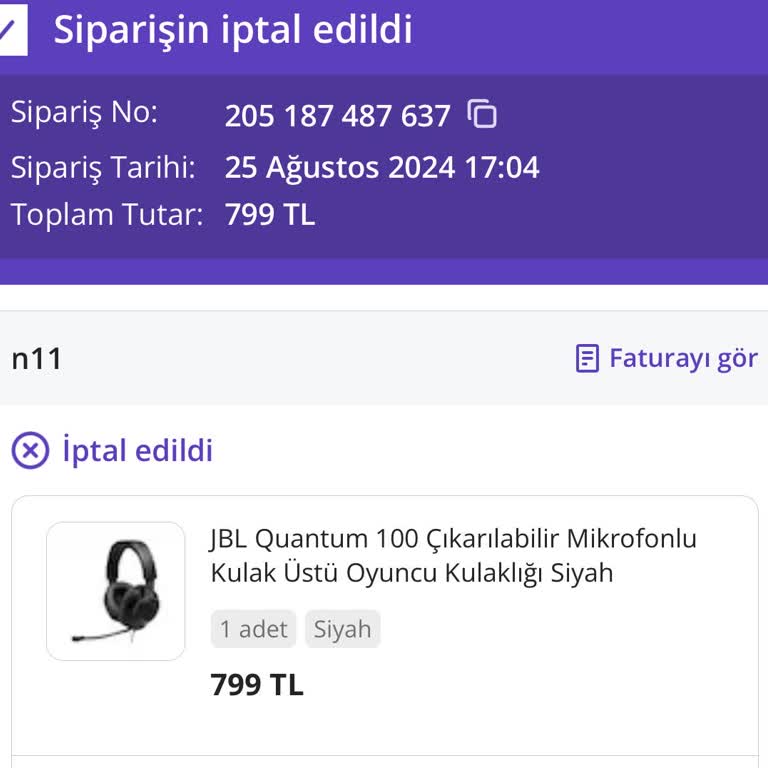 N11 Benden Habersiz Hesabımdan Alışveriş Yapılmasına Müsaade Etmiş.