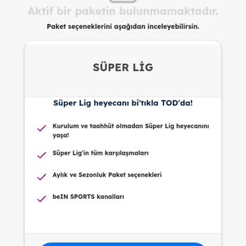 TOD Tv Tod Paket Alım Sorunu