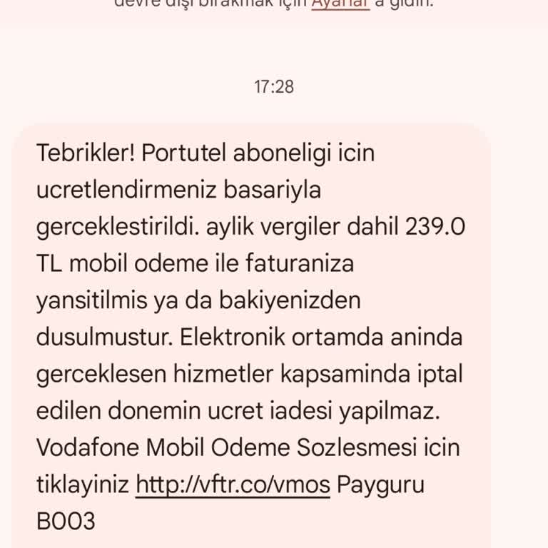 Vodafone Beklenmedik Portutel Aboneliği Ve Ücretlendirme Sorunu