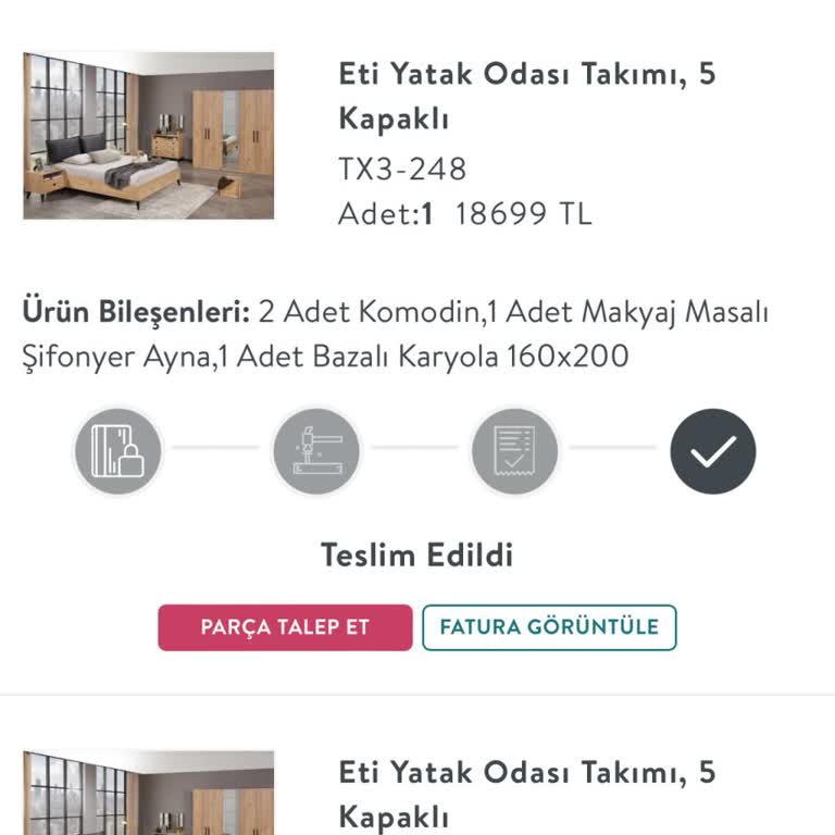 Vivense Ürün Kalitesizliği, Eti Yatak Odası Bazalı Karyola