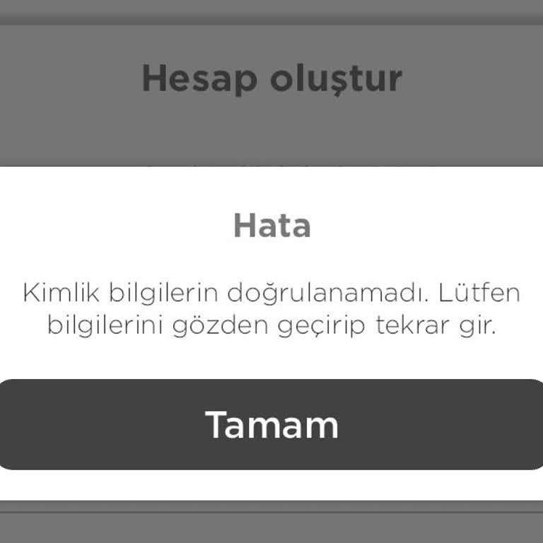 Martı Kimlik Bilgileri Doğrulanmıyor!