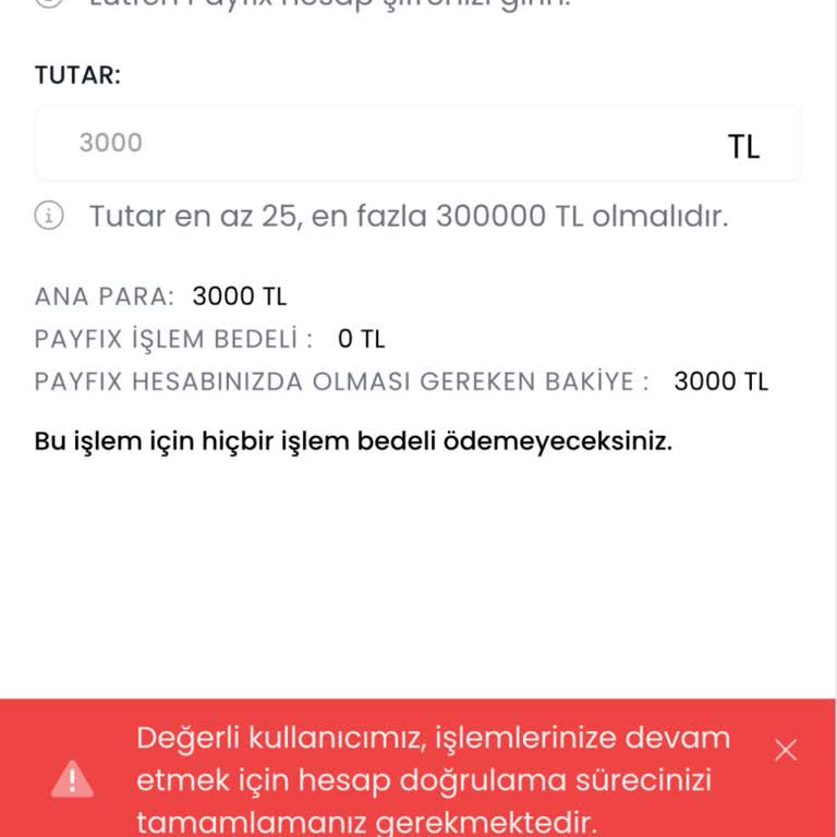 PayFix Payfixle İşlem Yapılmıyor