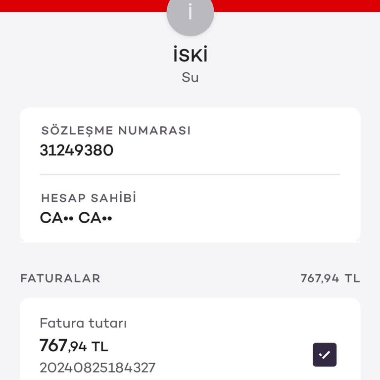 İBB - İstanbul Büyükşehir Belediyesi Su Faturam 3 Kati Gelmiş