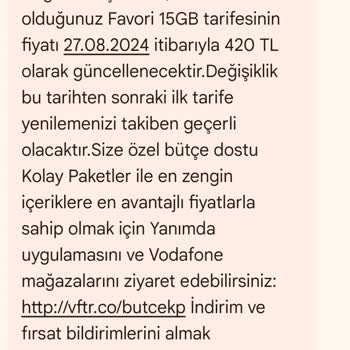 Vodafone'un Haksız Fiyat Artışı Ve Müşteri Mağduriyeti