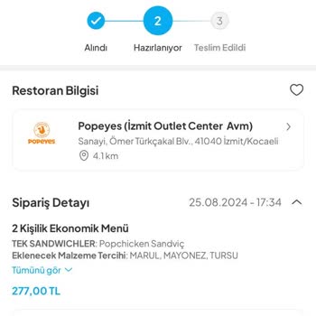 Popeyes Tamamen Alakasız Bir Sipariş
