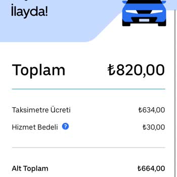 Uber Sarı Taksi 2 Kez Ücret Aldı!