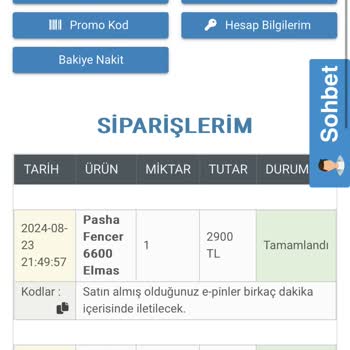 epin.com.tr Epin Pasha Fancer Elmas Teslim Etmedi