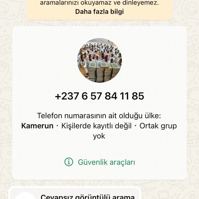 WhatsApp +257 Kodlu Gelen Görüntülü Arama