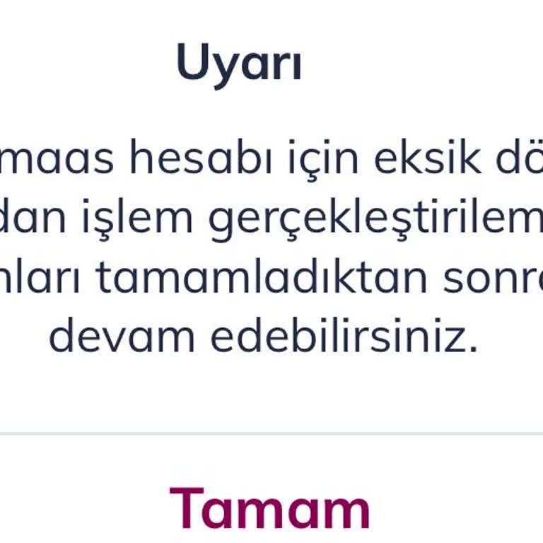 QNB Eksik Döküman Hatası