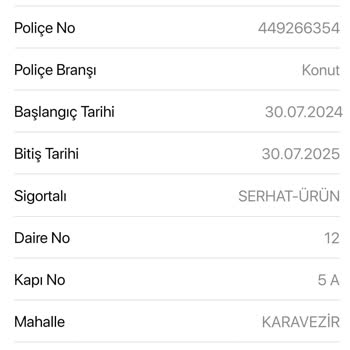 Türkiye Sigorta Hatalı Daire Numarası Ve Fazladan DASK Ücreti