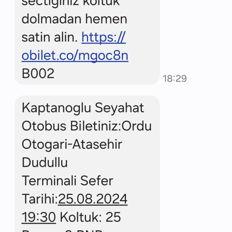 Obilet Haberim Olmadan Değiştirilen Koltuk Ve Sorunla İlgilenmeyen Marka