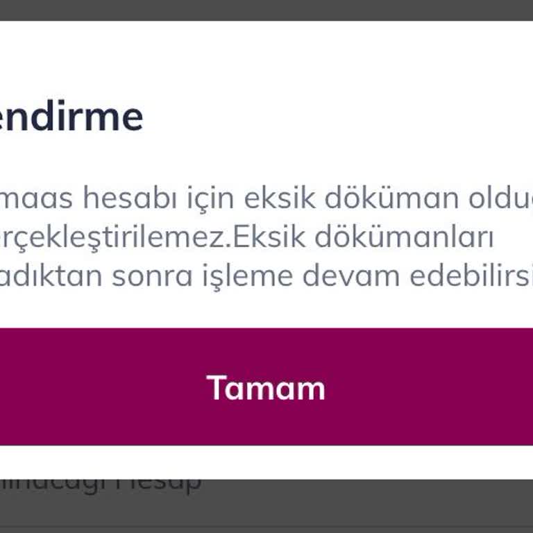 QNB Finans Eksik Döküman