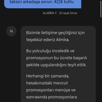 Uber Paramı İade Etmiyor