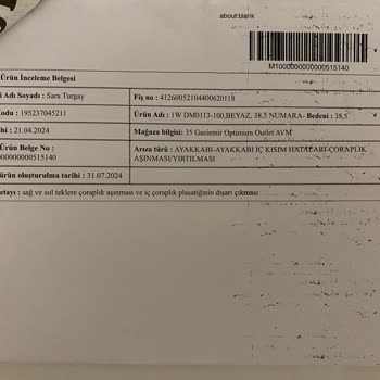 FLO Ayakkabı İzmir Gaziemir Optimum- Nike Ayakkabı Üretim Hatası