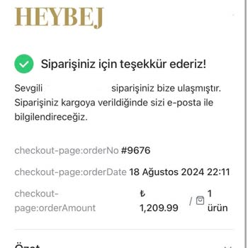 Heybej Ürünüm Kargoya Verilmedi