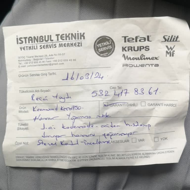 Kenwood Hamur Yoğurma Makinesi