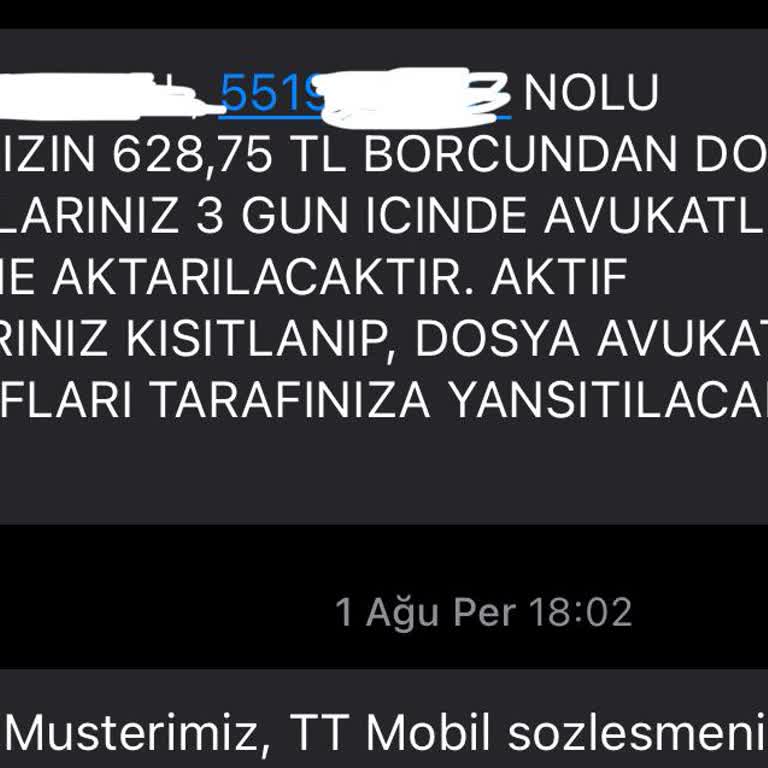 Pttcell Kapalı Olan Hatta Ücret Yansıtılması