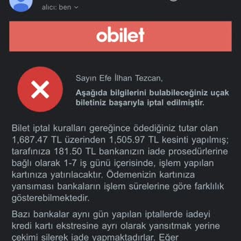 Pegasus Uçak Bileti İade Parası Gelmedi