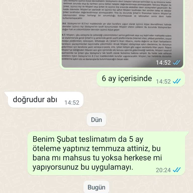 Birevim Ödemeyi Zamanında Yapmayarak Mağdur Ettiler