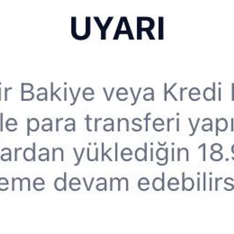 Paycell İle Para Gönderemiyorum.