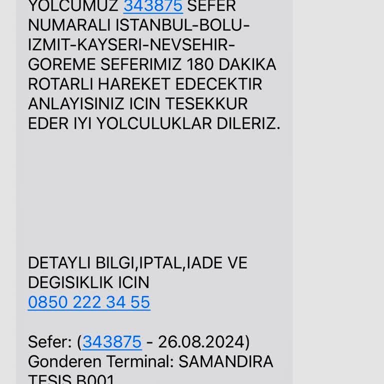 Metro Turizm Metro Firması Sorumsuzluk