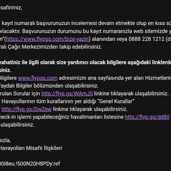 Pegasus Overbook İşlemi Sebepli İade Hala Yapılmadı Geri Dönüş Yapılmıyor