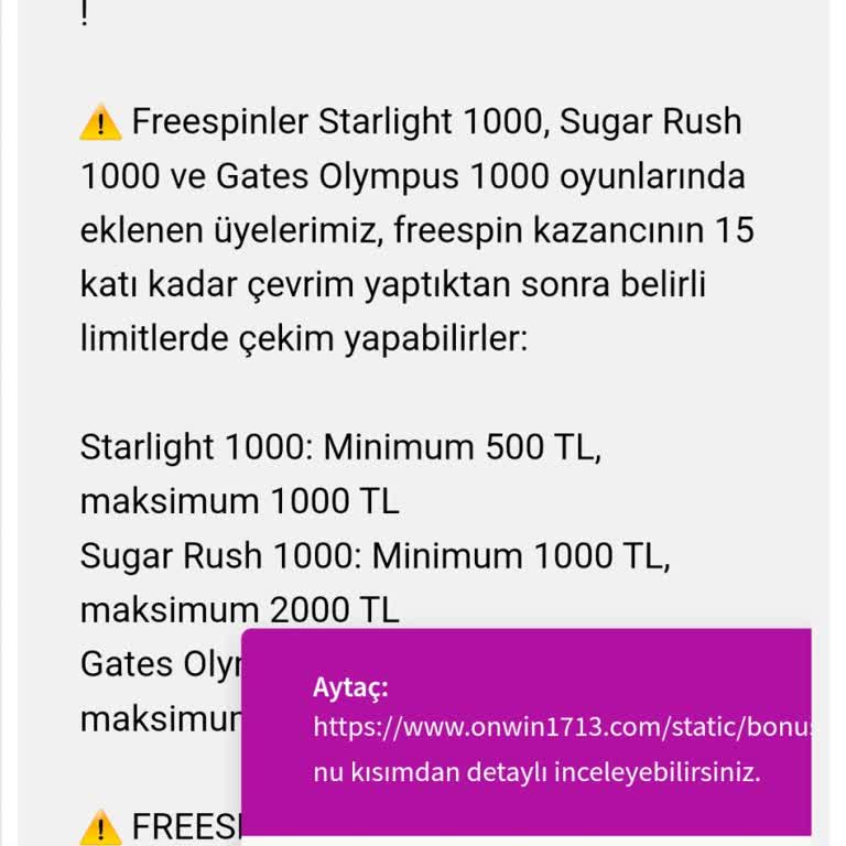 Onwin Bahis Kampanya Şartlarına Uymayan Yanıltıcı Hizmet