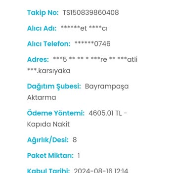 Kargoist İzmir Çiğli Şubesi Modaselvim Siparişimi Teslim Etmiyor