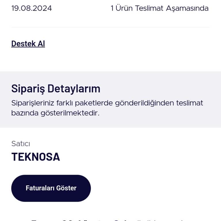 Teknosa.com Ürünümü Göndermiyor
