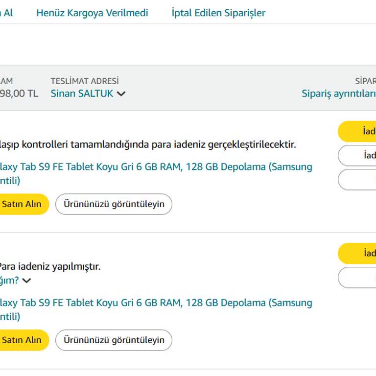 Amazon Türkiye İade Sürecinde Yaşanan Gecikme