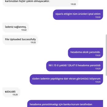 Getir Paramı Geri Vermiyor Bir De Yalan Söylüyorlar