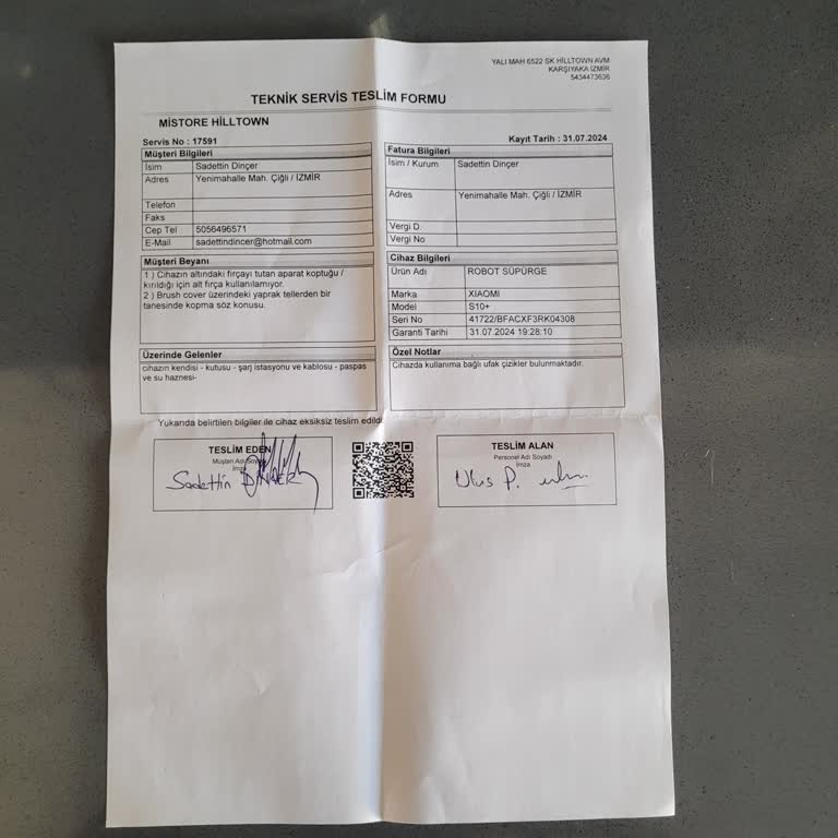 Genpa Servise Teslim Ettiğim Xiaomi S10 Marka Robot Süpürge