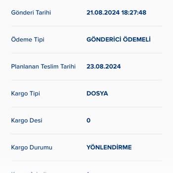 Aras Kargo Yanlış Adrese Gönderilen Kargo Bilgilendirmesi