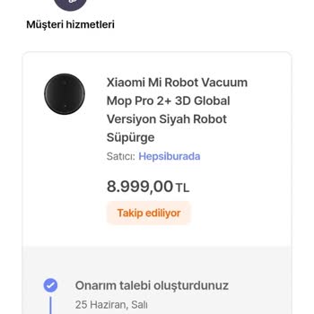 Xiaomi Hepsiburada Ücretsiz Tamirat Talebimi Kabul Etmiyor
