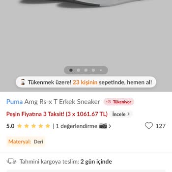 Pumada Ürün Olmasına Rağmen Siparişimi Fiyatı Artınca İptal Etti