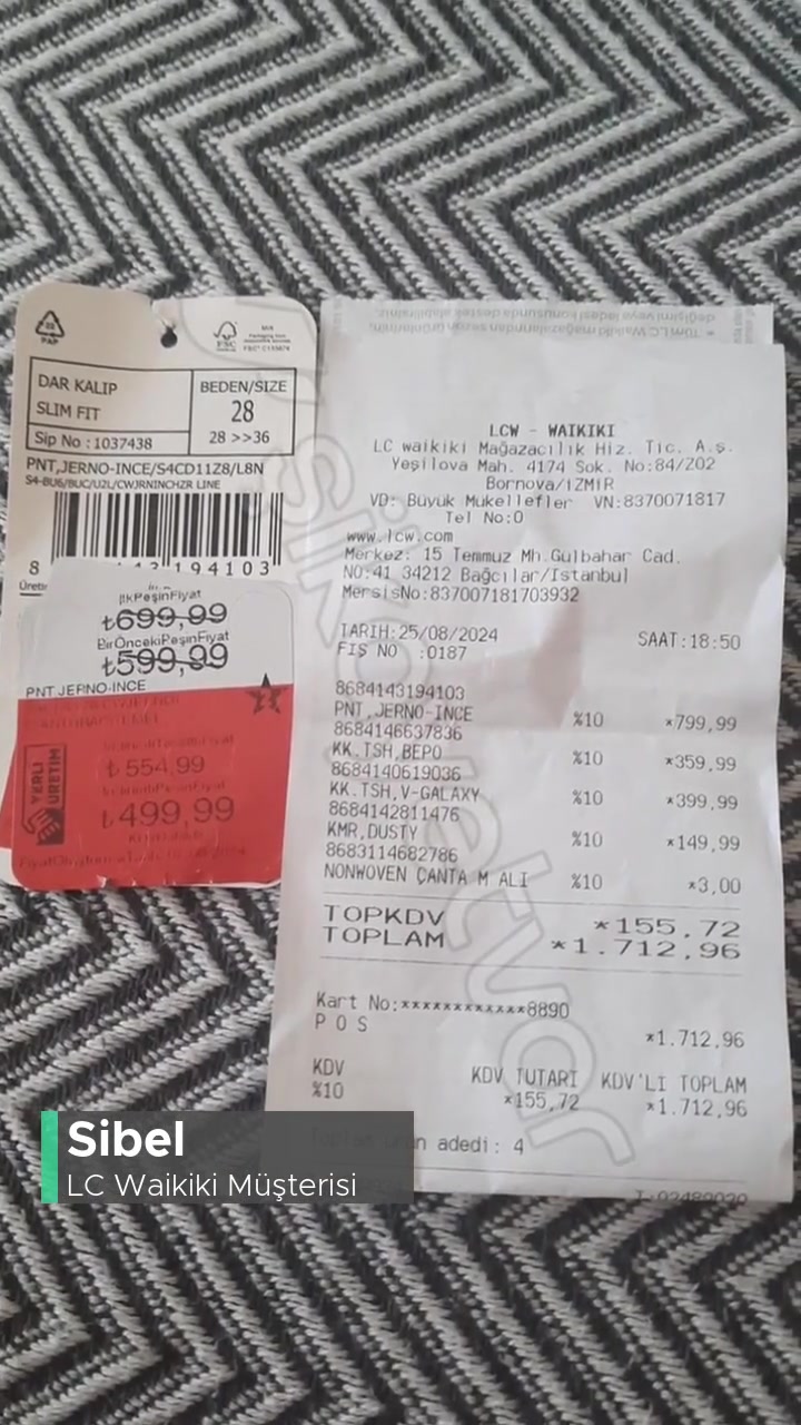 LCW Fiyat Konusunda Etiketle Fiş Arasındaki Fark videonun kapak resmi